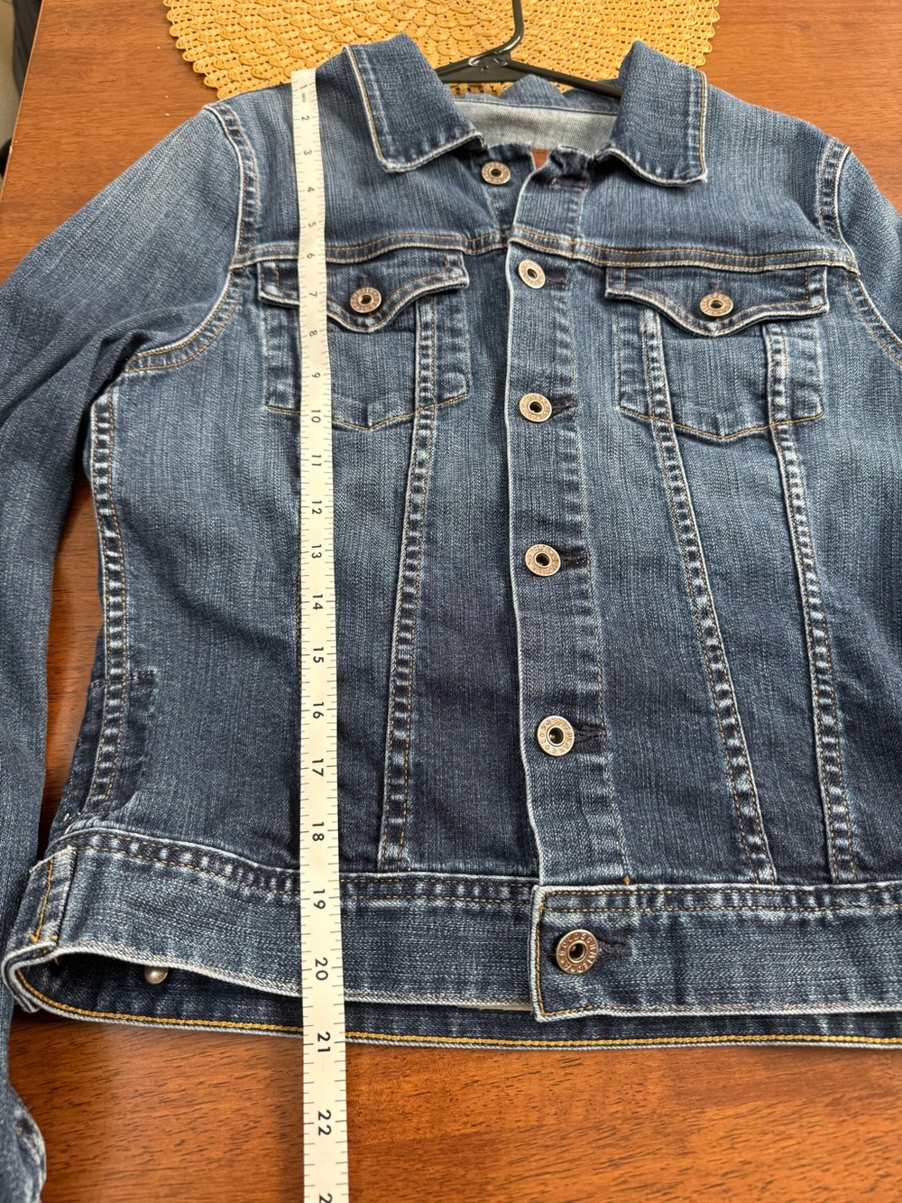 AG Adriano Goldschmied Denim Jacket Large USA Made Classic Trucker Jean Jacket - Picture 4 of 7